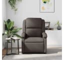 vidaXL Relaxsessel Dunkelbraun Echtleder mit Liegefunktion Bild 3