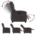vidaXL Relaxsessel Dunkelbraun Echtleder mit Liegefunktion Bild 5