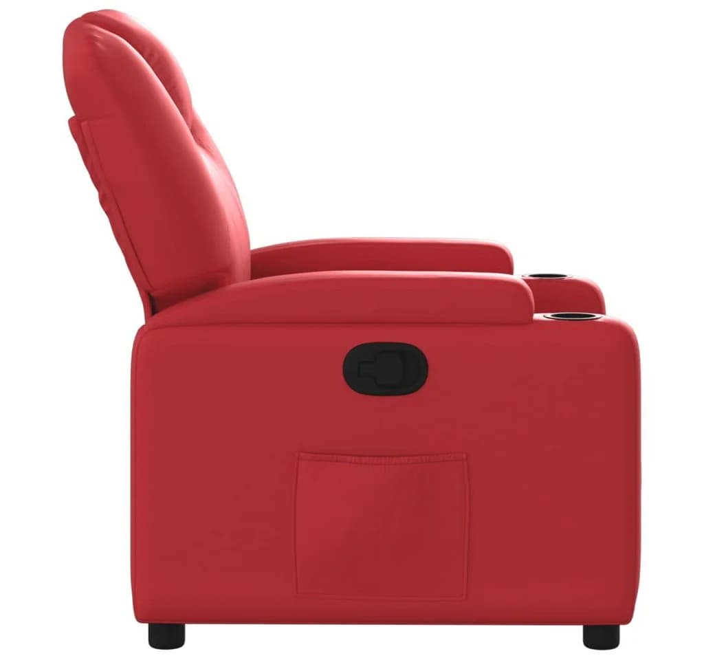 vidaXL Relaxsessel Rot Kunstleder mit Liegefunktion - Bild 4