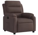 vidaXL Relaxsessel Dunkelbraun Stoff mit manueller Liegefunktion Bild 2