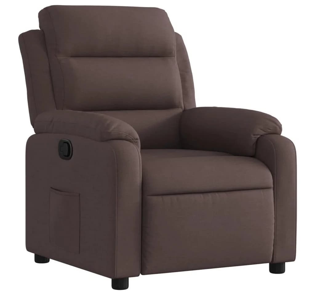 vidaXL Relaxsessel Dunkelbraun Stoff mit manueller Liegefunktion - Bild 2