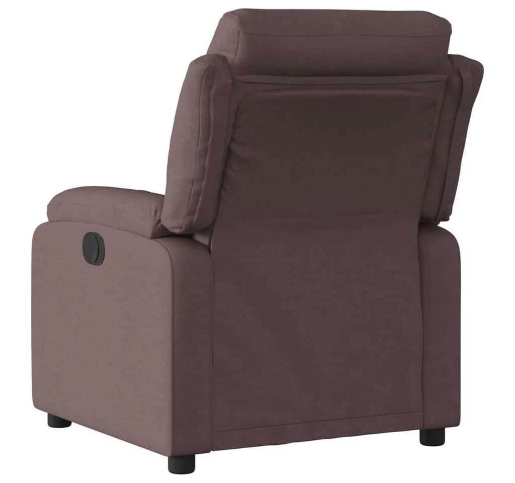 vidaXL Relaxsessel Dunkelbraun Stoff mit manueller Liegefunktion - Bild 3