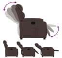 vidaXL Relaxsessel Dunkelbraun Stoff mit manueller Liegefunktion Bild 4