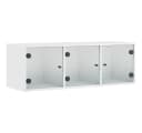 vidaXL Glashängeschrank Wandschrank mit Glastüren Weiß Modern Bild 2