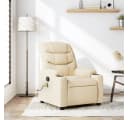 vidaXL Massage-Relaxsessel Cremefarben Stoff Bild 1