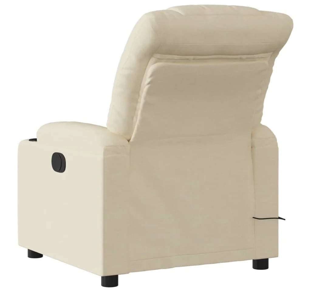 vidaXL Massage-Relaxsessel Cremefarben Stoff - Bild 4