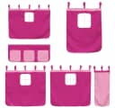vidaXL Betthimmel Vorhänge für Hochbett Rosa Polyester Set Bild 3