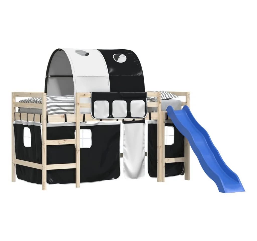 vidaXL Betthimmel Vorhänge mit Tunnel Weiß Schwarz Polyester - Bild 4