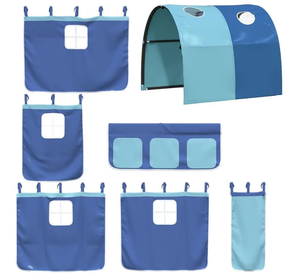 vidaXL Betthimmel Vorhänge mit Tunnel Blau Polyester - Bild 3