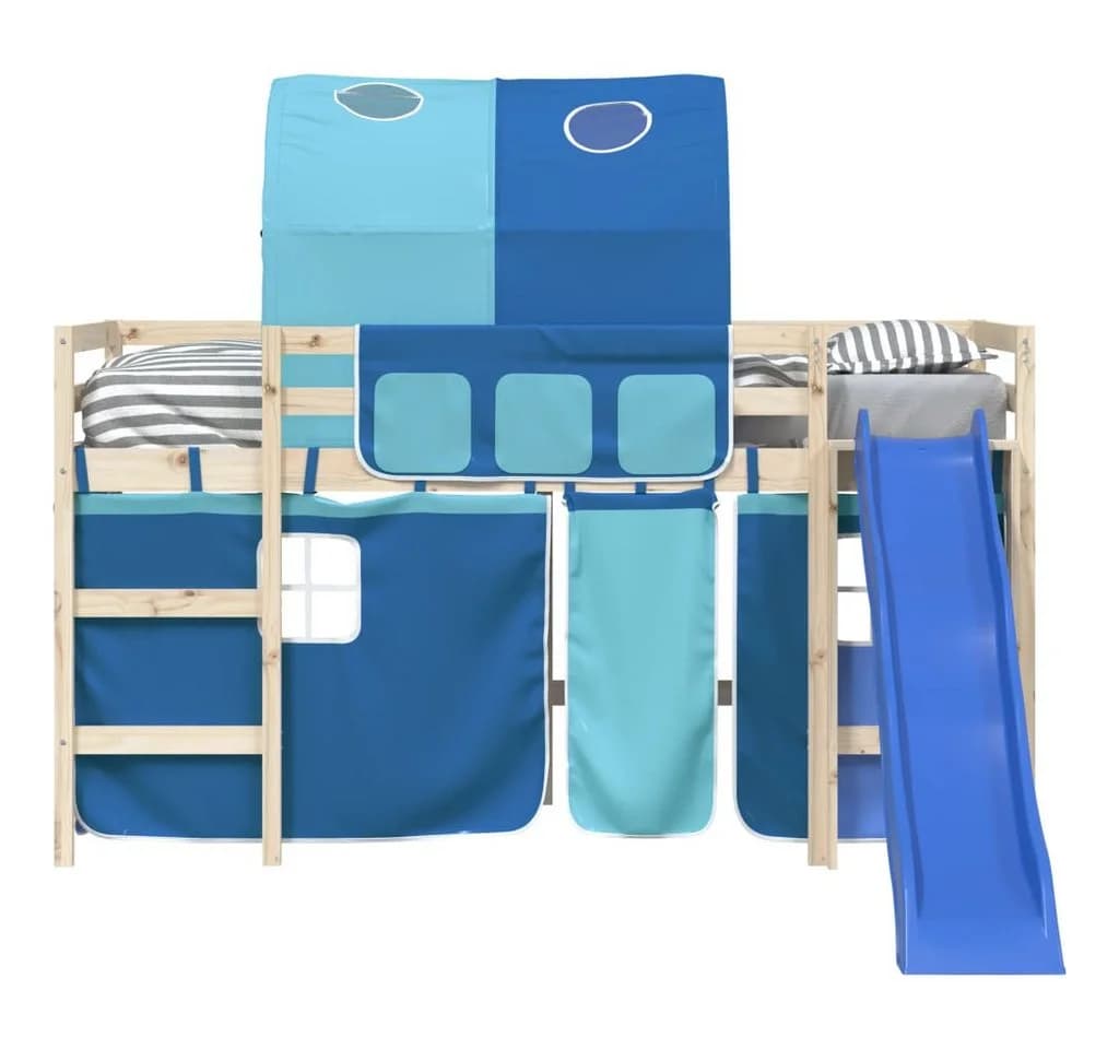 vidaXL Betthimmel Vorhänge mit Tunnel Blau Polyester - Bild 5