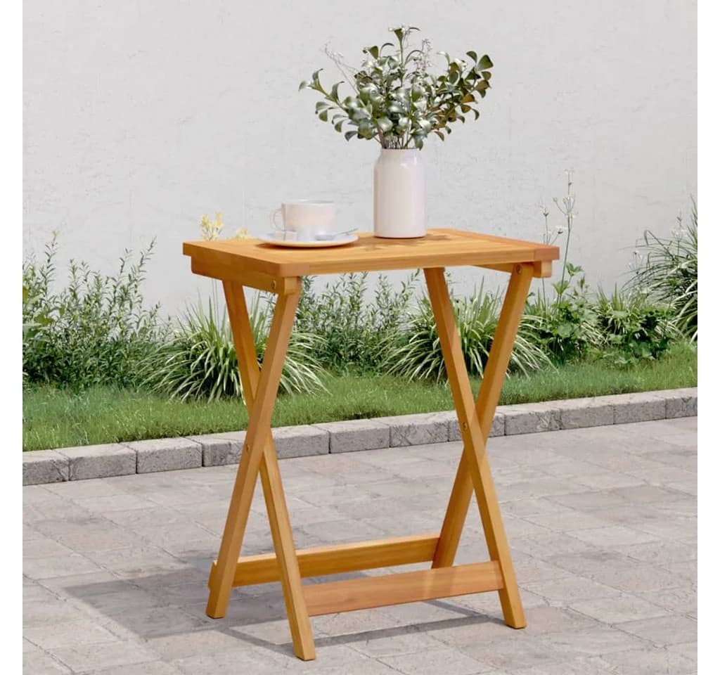 vidaXL Gartentisch Klappbar Massivholz Braun