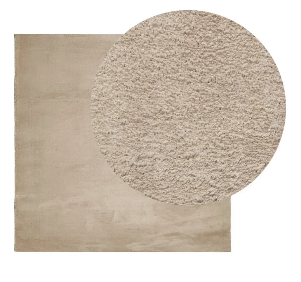 vidaXL Teppich HUARTE Kurzflor Sandfarben 160x160cm - Bild 3