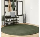 vidaXL Teppich HUARTE Kurzflor Waldgrün Rund 200 cm Bild 1