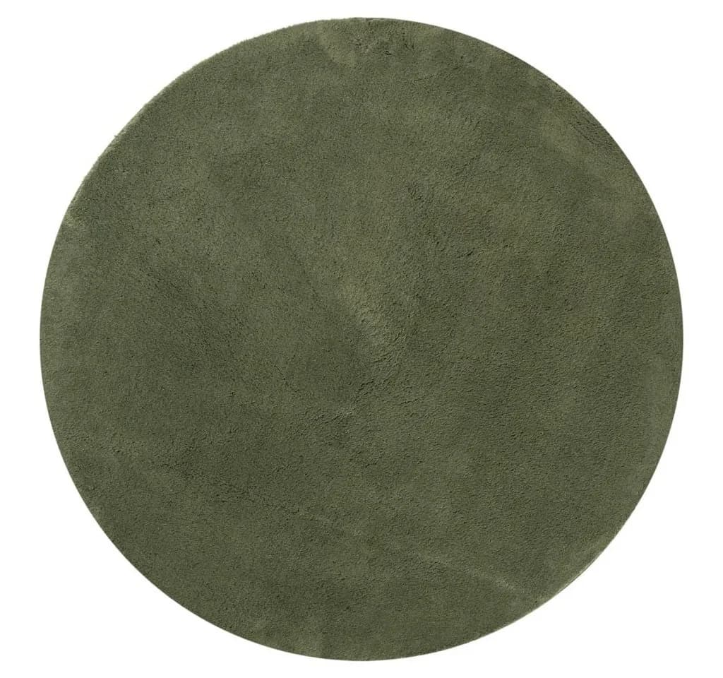 vidaXL Teppich HUARTE Kurzflor Waldgrün Rund 200 cm - Bild 2