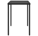 vidaXL Gartentisch mit Glasplatte Schwarz Polyrattan Bild 5