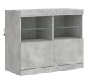vidaXL Sideboard Betongrau mit LED-Beleuchtung Bild 2