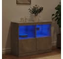 vidaXL Sideboard Betongrau mit LED-Beleuchtung Bild 3