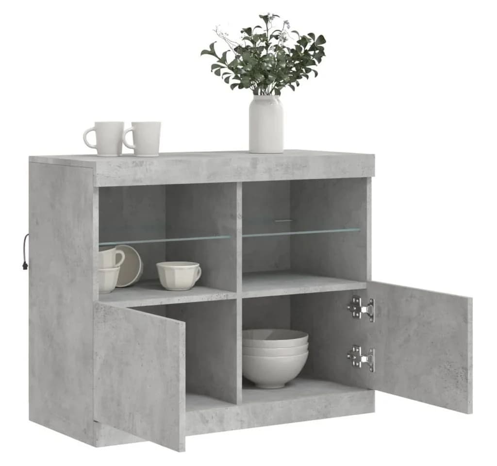 vidaXL Sideboard Betongrau mit LED-Beleuchtung - Bild 4