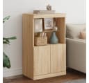 vidaXL Sideboard mit LED-Beleuchtung Sonoma-Eiche Modern Bild 1