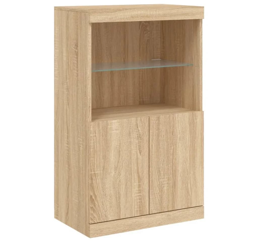 vidaXL Sideboard mit LED-Beleuchtung Sonoma-Eiche Modern - Bild 2