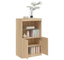 vidaXL Sideboard mit LED-Beleuchtung Sonoma-Eiche Modern Bild 4