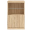 vidaXL Sideboard mit LED-Beleuchtung Sonoma-Eiche Modern Bild 5