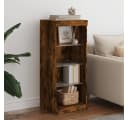 vidaXL Sideboard mit LED-Beleuchtung und USB-Anschluss Räuchereiche Bild 1