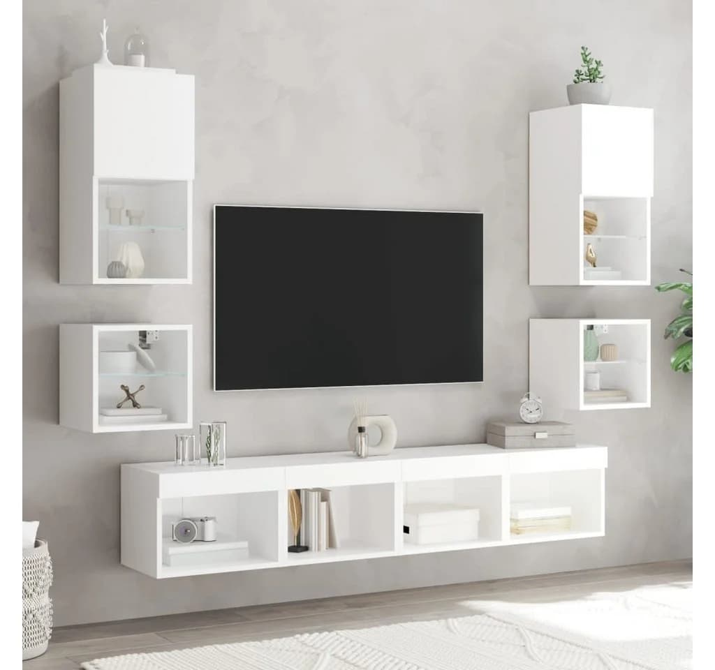vidaXL Hängeschrank NA mit LED Leuchten Weiß - Bild 5