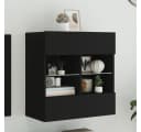 vidaXL TV-Wandschrank mit LED-Beleuchtung Schwarz Bild 1