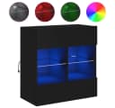 vidaXL TV-Wandschrank mit LED-Beleuchtung Schwarz Bild 2