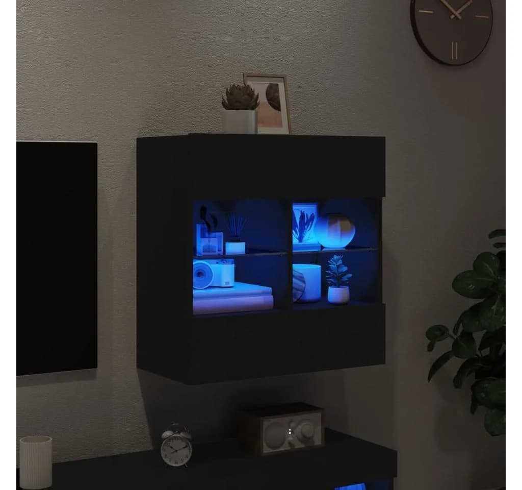 vidaXL TV-Wandschrank mit LED-Beleuchtung Schwarz - Bild 3