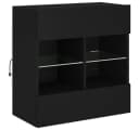 vidaXL TV-Wandschrank mit LED-Beleuchtung Schwarz Bild 5
