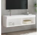 vidaXL TV-Schrank mit LED-Leuchten Weiß Bild 1