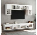 vidaXL TV-Schrank mit LED-Leuchten Weiß Bild 4