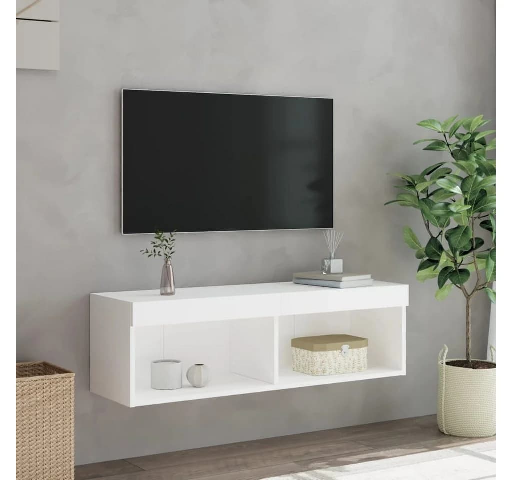 vidaXL TV-Schrank mit LED-Leuchten Weiß - Bild 5