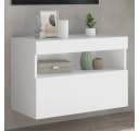 vidaXL TV-Wandschrank Weiß mit RGB-LED-Beleuchtung Bild 1