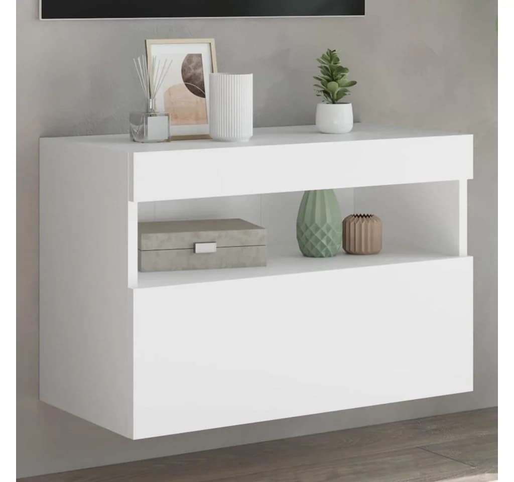 vidaXL TV-Wandschrank Weiß mit RGB-LED-Beleuchtung