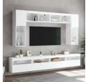 vidaXL TV-Wandschrank Weiß mit RGB-LED-Beleuchtung Bild 5