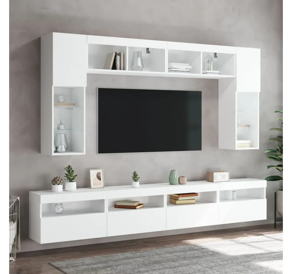 vidaXL TV-Wandschrank Weiß mit RGB-LED-Beleuchtung - Bild 5
