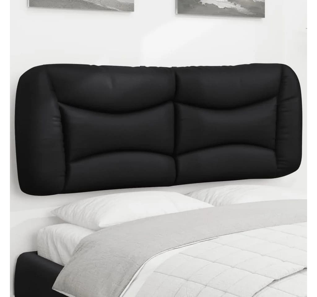 vidaXL Bett Kopfteil-Kissen "Hvar" Schwarz Kunstleder