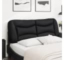 vidaXL Bett Kopfteil-Kissen "Hvar" Schwarz Kunstleder Bild 3
