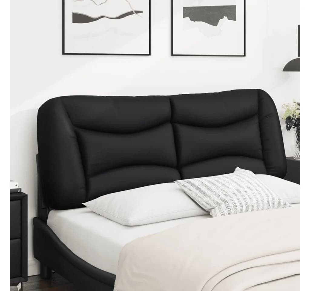 vidaXL Bett Kopfteil-Kissen "Hvar" Schwarz Kunstleder - Bild 3