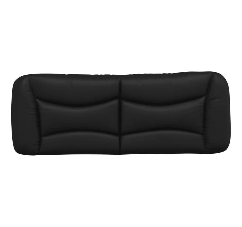 vidaXL Bett Kopfteil-Kissen "Hvar" Schwarz Kunstleder - Bild 5