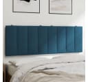 vidaXL Kopfteil-Kissen Blau Samt 120 cm Bild 1