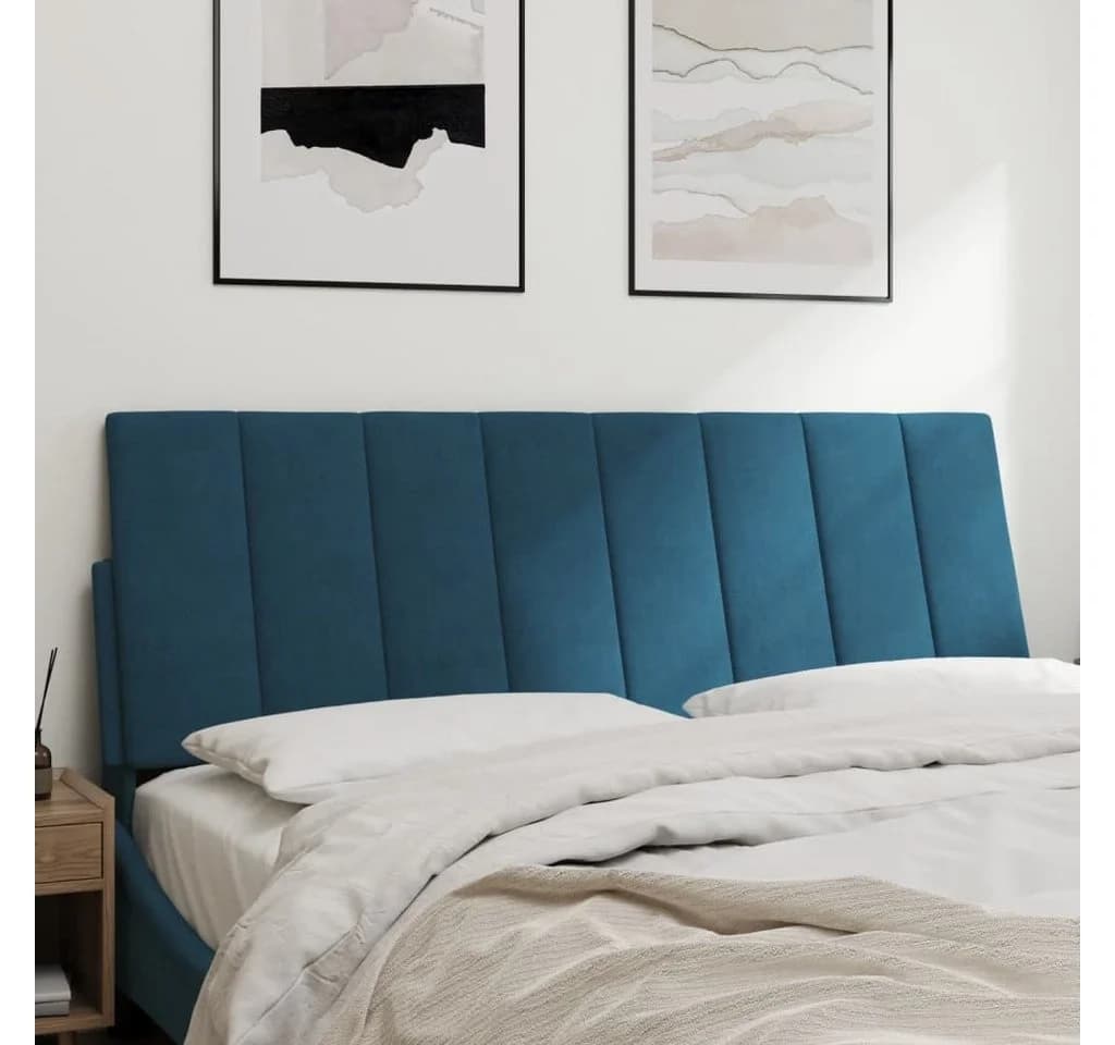 vidaXL Kopfteil-Kissen Blau Samt 120 cm - Bild 3