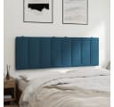 vidaXL Kopfteil-Kissen Blau Samt 120 cm Bild 4