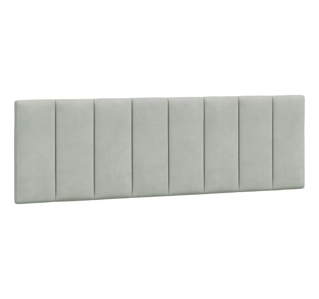 vidaXL Bett Kopfteil-Kissen Hanko Hellgrau Samt - Bild 2