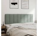 vidaXL Bett Kopfteil-Kissen Hanko Hellgrau Samt Bild 4
