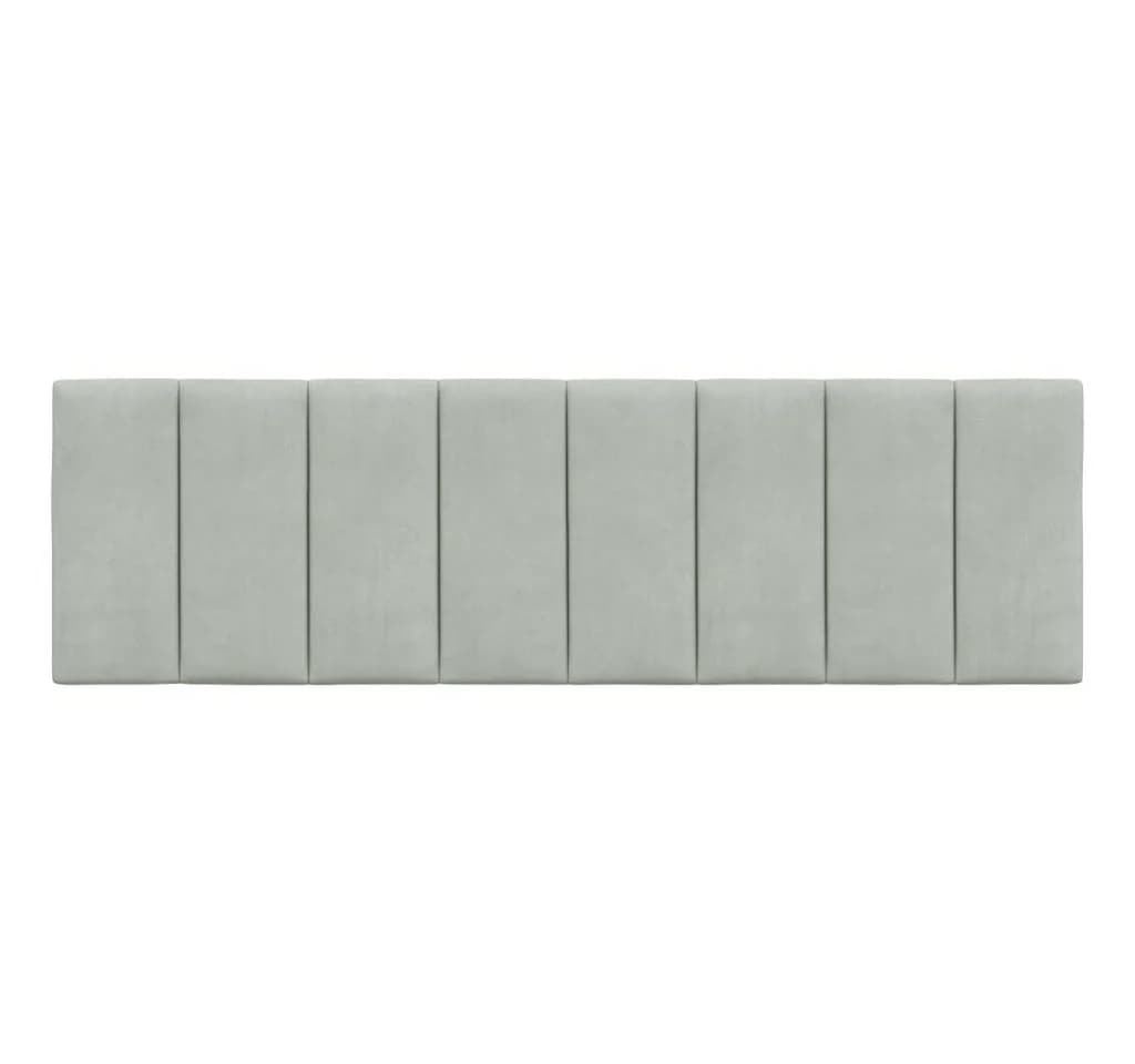 vidaXL Bett Kopfteil-Kissen Hanko Hellgrau Samt - Bild 5