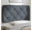 vidaXL Bett Kopfteil-Kissen Dunkelgrau Samt 90 cm Bild 1